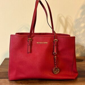 Michael Kors Handbag Tote Dark Red